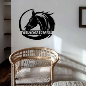 Horse Ranch Horse Lover Custom Horse Metal Sign Farm