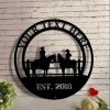 Horse Ranch Wall Art Cowboy Cowgirl Horse Farm Lover Personalized Metal Sign 4