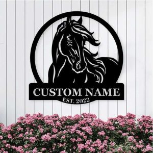 Horse Sign Farm Farmhouse Personalized Horse Metal Sign Horse Lover 1
