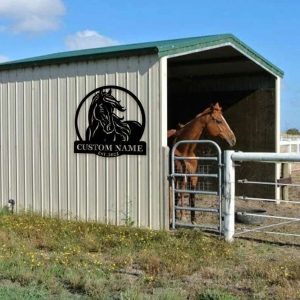 Horse Sign Farm Farmhouse Personalized Horse Metal Sign Horse Lover 2