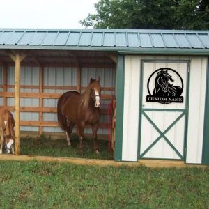 Horse Sign Farm Farmhouse Personalized Horse Metal Sign Horse Lover 4