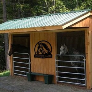 Horse Wall Decor Farmhouse Horse Farm Personalized Metal Horse Sign 2