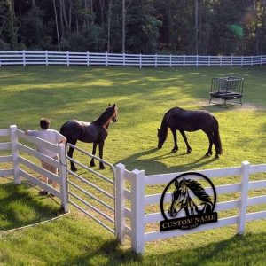 Horse Wall Decor Farmhouse Horse Farm Personalized Metal Horse Sign 5