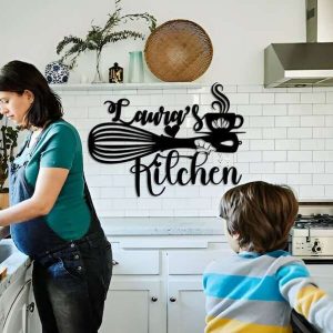 Kitchen Gift Custom Metal Kitchen Sign Mothers Day Gift Kitchen Decor