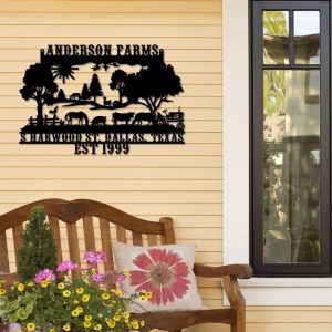 Life On A Farm Farmhouse Animal Gift For Farmer Customized Farm Metal Sign 3