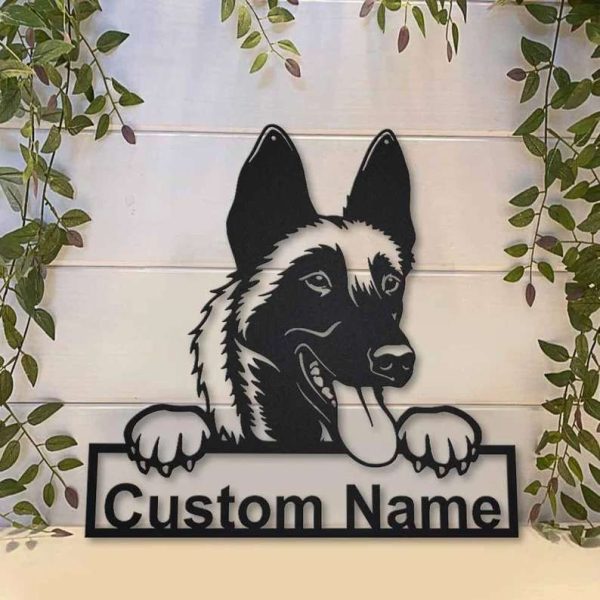 Malinois Dog Metal Wall Art Dog Lover Personalized Metal Sign