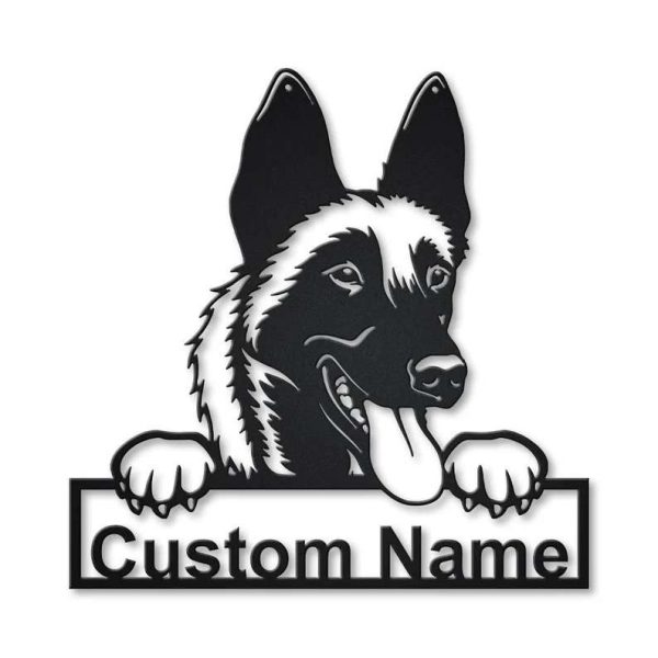 Malinois Dog Metal Wall Art Dog Lover Personalized Metal Sign