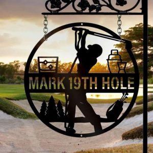 Mens Golf Personalized Metal Sign Gift For Golfer 2