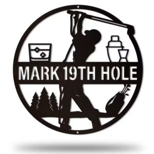 Men’s Golf Personalized Metal Sign Gift For Golfer