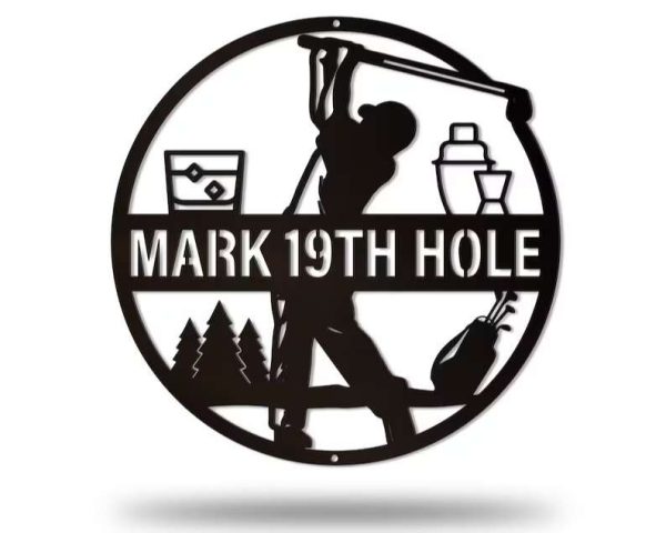 Men’s Golf Personalized Metal Sign Gift For Golfer