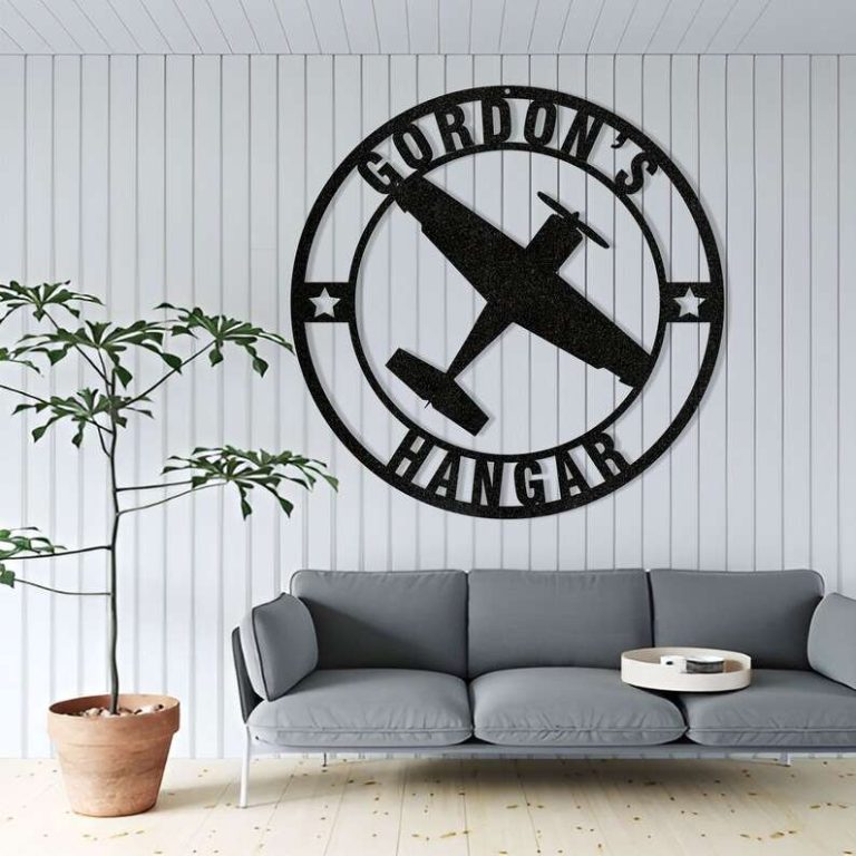 Metal Airplane Hangar Sign Pilot Personalized Airplane Sign - Custom ...