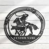 Metal Cowboy Roping Sign Calf Roper Custom Name Sign 4 Metal Cowboy Roping Sign Calf Roper Custom Name Sign 4