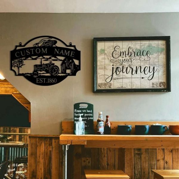 Metal Farm Sign Farmhouse Decor Farmer Custom Metal Sign