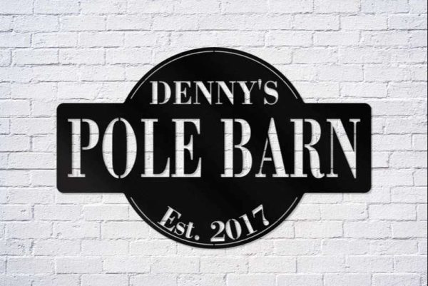 Metal Pole Barn Sign Farm Personalized Barn Sign