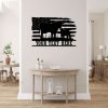 Metal US Flag Cow Farmhouse Sign Custom Farm Decor Gift For Farmer 2