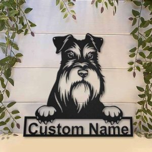 Miniature Schnauzer Metal Wall Art Dog Lover Personalized Metal Sign