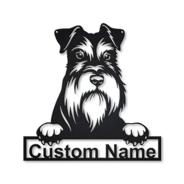 Miniature Schnauzer Metal Wall Art Dog Lover Personalized Metal Sign