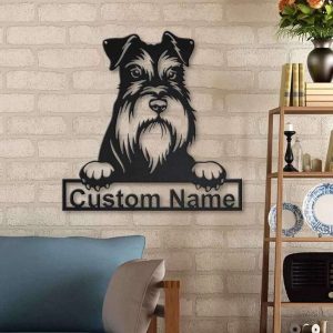 Miniature Schnauzer Metal Wall Art Dog Lover Personalized Metal Sign 3