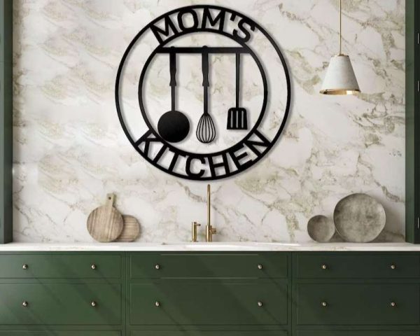 Mom Kitchen Sign Kitchen Wall Art Personalized Dinning Room Metal Sign Mother’s Day Gift