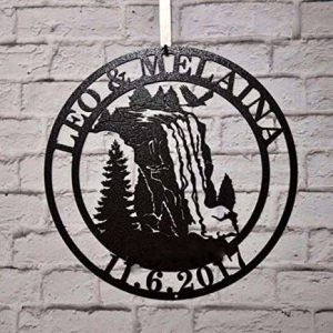 Mountain Waterfall National Park Personalized Metal Sign Nature Forest 1