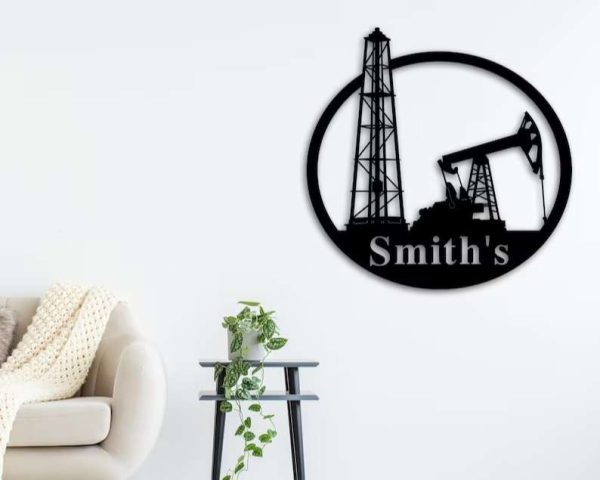 Oil Field Hanger Oil Rig Derrickhand Personalized Metal Sign