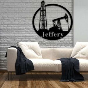 Oil Field Hanger Oil Rig Derrickhand Personalized Metal Sign 3