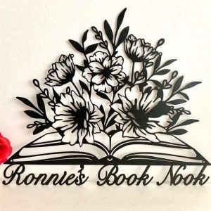 Personalized Book Nook Sign Metal Reading Sign Book Lover Gift