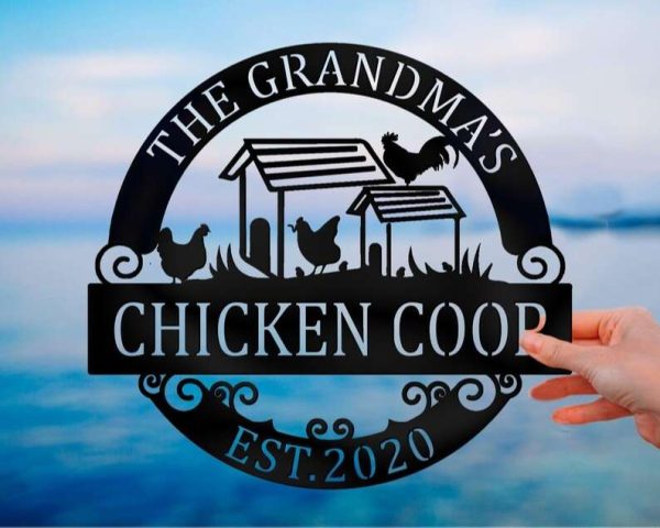 Personalized Chicken Coop Sign Family Chicken Metal Sign Hen House