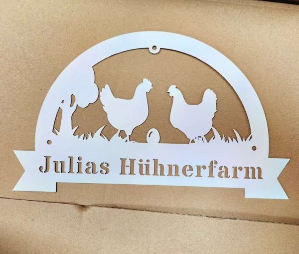 Personalized Chicken Farm Hen House Chicken Coop Metal Sign