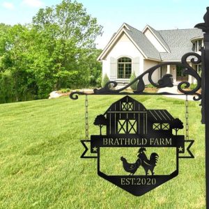 Personalized Chicken Farm Metal Sign Hen House Coop Farmhouse Farmer Gift 3