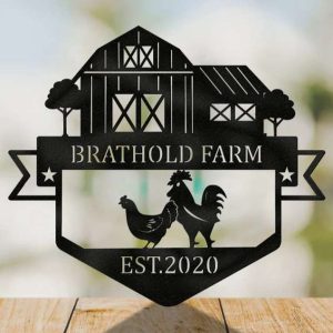 Personalized Chicken Farm Metal Sign Hen House Coop Farmhouse Farmer Gift 4