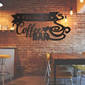 Personalized Coffee Bar Sign Coffee Bar Metal Wall Decor Coffee Station Sign Birthday Gift Dad Mom Gift 2