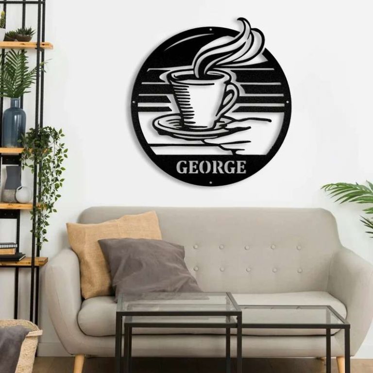 Personalized Coffee Metal Wall Art Coffee Station Coffee Lover