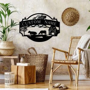 Personalized Farm Sign Farmhouse Decor Ranch Farmer Metal Sign 1