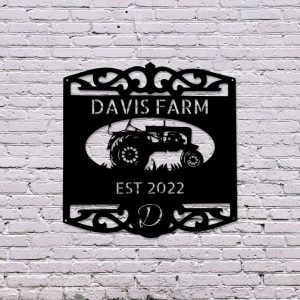 Personalized Farmhouse Sign Farm Tractor Outdoor Home Decor Gift For Farmer 4