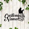 Personalized Metal Girl Reading Book Reading Lover Reading Sign Reading Room Decor 2