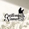 Personalized Metal Girl Reading Book Reading Lover Reading Sign Reading Room Decor 3