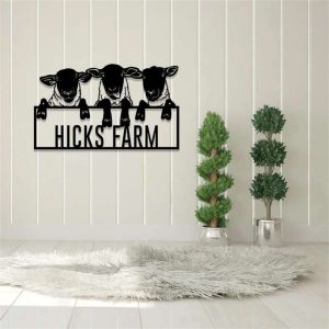 Personalized Sheep Funny Lamb Sign Goat Sheep Metal Sign Farmhouse 4