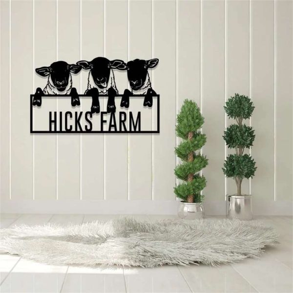 Personalized Sheep Funny Lamb Sign Goat Sheep Metal Sign Farmhouse