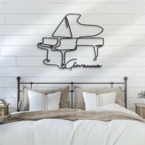 Piano Player Pianist Music Room Personalized Metal Sign