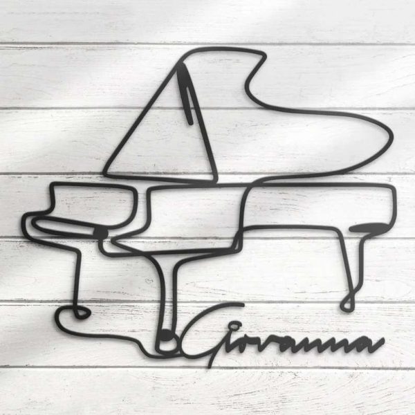 Piano Player Pianist Music Room Personalized Metal Sign