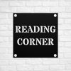 Reading Corner Sign Library Metal Sign Reading Room Librarian Gift 1