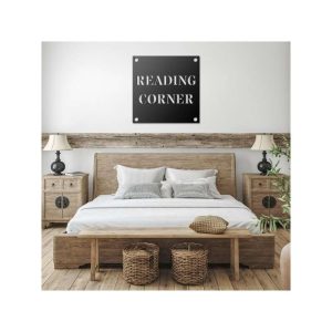 Reading Corner Sign Library Metal Sign Reading Room Librarian Gift 3