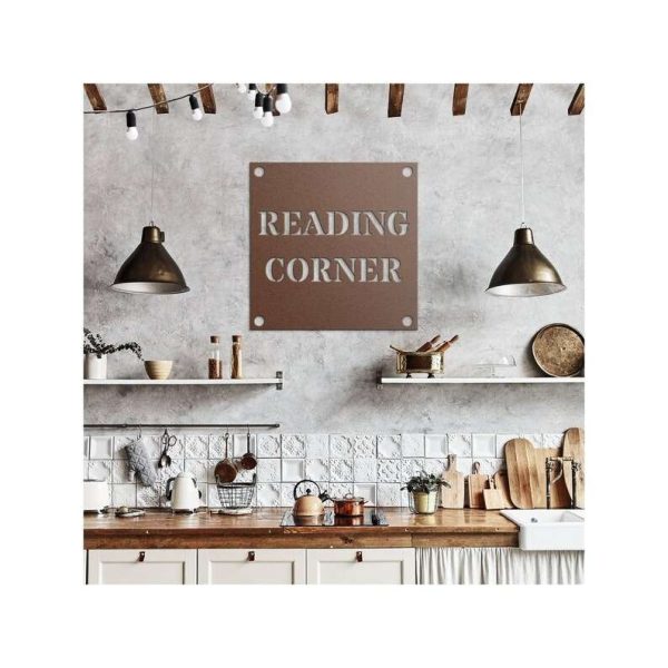 Reading Corner Sign Library Metal Sign Reading Room Librarian Gift