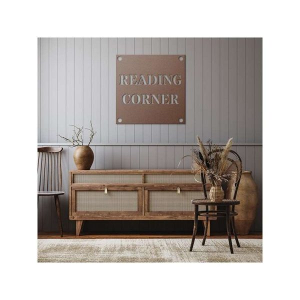 Reading Corner Sign Library Metal Sign Reading Room Librarian Gift