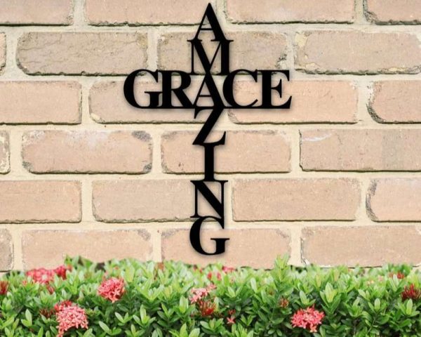 Religious Amazing Grace God Word Religious Metal Sign