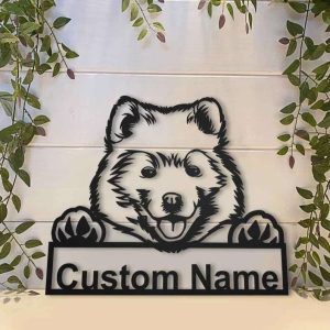 Samoyed Dog Metal Wall Art Dog Lover Personalized Metal Sign