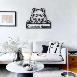 Samoyed dog Metal Wall Art Dog Lover Personalized Metal Sign 3