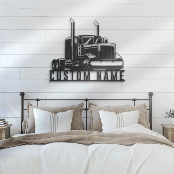 Semi Truck Driver Trucker Metal Sign Custom Truck Sign