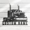 Semi Truck Driver Trucker Metal Sign Custom Truck Sign 4 1